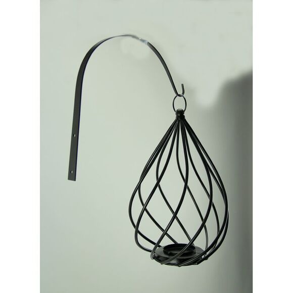 Tear Drop Swirl Metal Wall Mounted Candle Holder - Picture 3 of 3